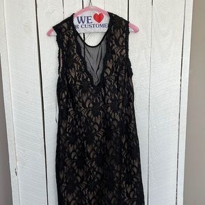 Black Lace Overlay Dress